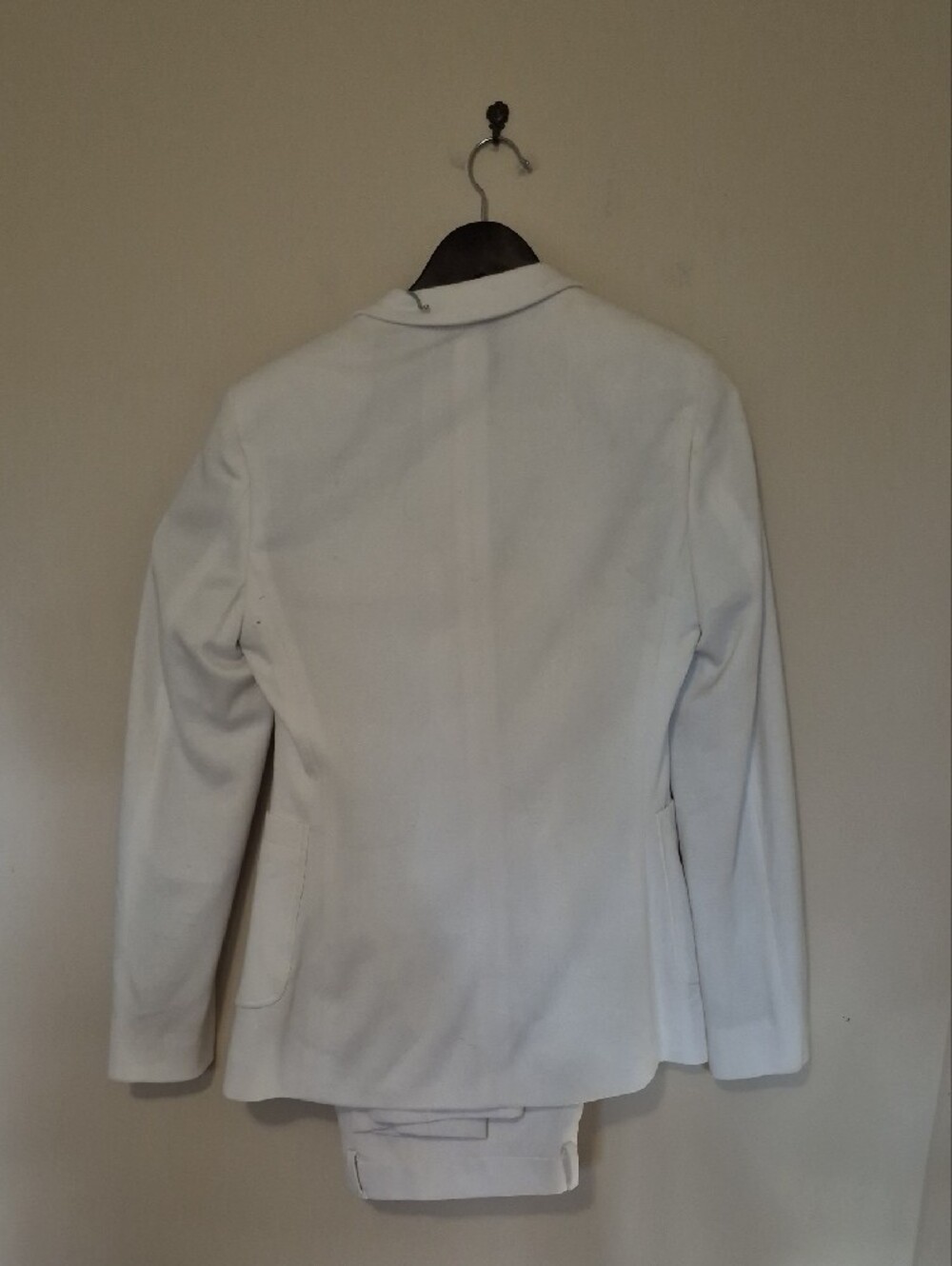 ASOS 3 Piece White Fitted Suit Blazer with Matching Vest And - Picture 7 of 7